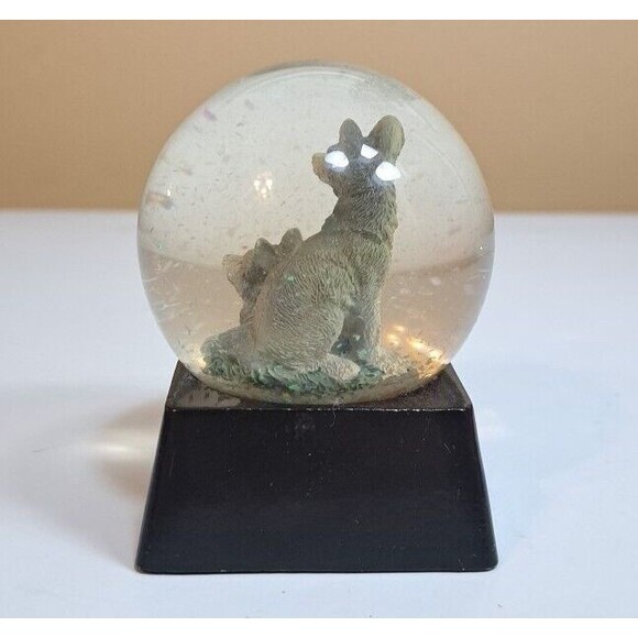 California Wolf & Pup Wolves Water Globe Collectible 3" Water Ball Home Decor - Picture 3 of 4